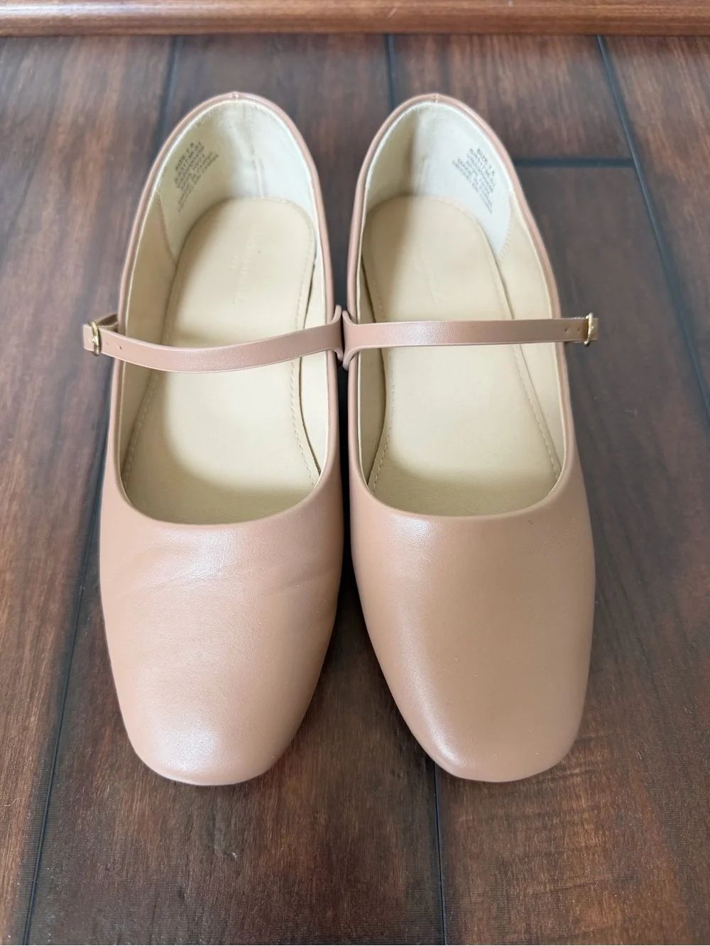 Banana Republic Factory Vegan Leather Nude Tan Mary Jane Flat